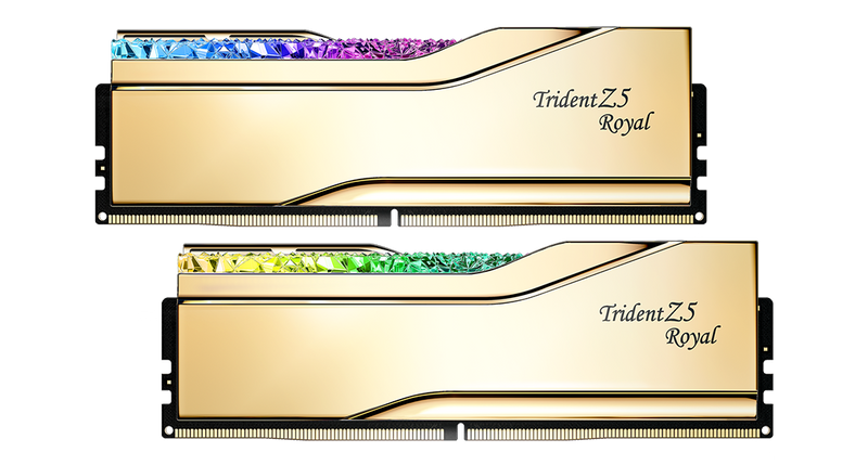 G.SKILL 48GB Kit (2x24GB) Trident Z5 ROYAL RGB Gold F5-8000J4048F24GX2-TR5G DDR5 8000MHz Memory