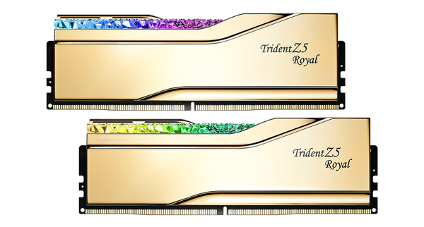 G.SKILL 48GB Kit (2x24GB) Trident Z5 ROYAL RGB Gold F5-7600J3646G16GX2-TR5G DDR5 7600MHz Memory