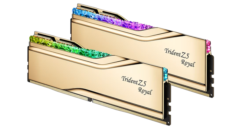 G.SKILL 48GB Kit (2x24GB) Trident Z5 ROYAL RGB Gold F5-8400J4052G24GX2-TR5G DDR5 8400MHz Memory