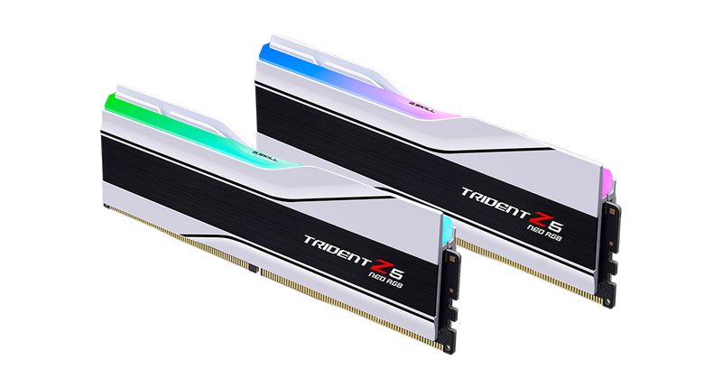 G.SKILL 64GB Kit (2x32GB) Trident Z5 Neo RGB White F5-6000J3636F32GX2-TZ5NRW DDR5 6000MHz Memory (AMD EXPO & Intel XMP 3.0)