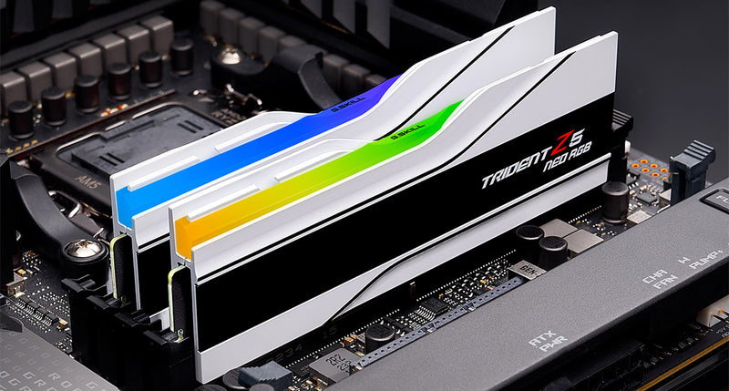 G.SKILL 64GB Kit (2x32GB) Trident Z5 Neo RGB White F5-6000J3636F32GX2-TZ5NRW DDR5 6000MHz Memory (AMD EXPO & Intel XMP 3.0)