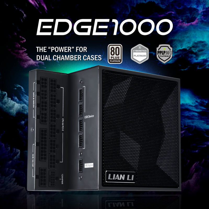 LIAN LI EDGE 1000W Black 黑色 ATX 3.1 80 Plus Platinum Full Modular Power Supply (EG1000)