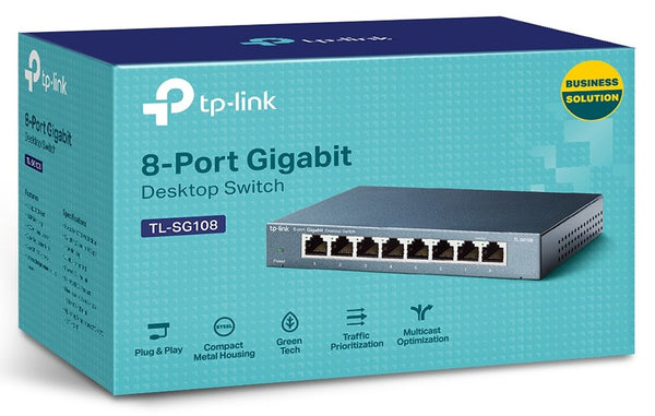 【TP-Link 9月份大激賞 Summer Sales】TP-Link TL-SG108 8 Ports Gigabit Ethernet Desktop Switch