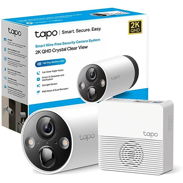 TP-Link Tapo C420S1 4MP/2K QHD Smart Wire-Free Security Starlight CCTV Battery Camera System (1-Camera)