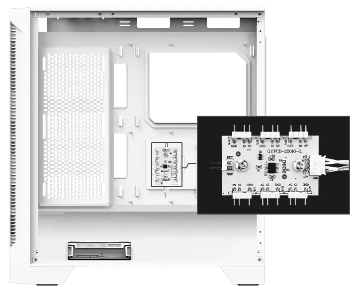 MSI MAG FORGE 320R AIRFLOW WHITE Mid Tower Gaming Case