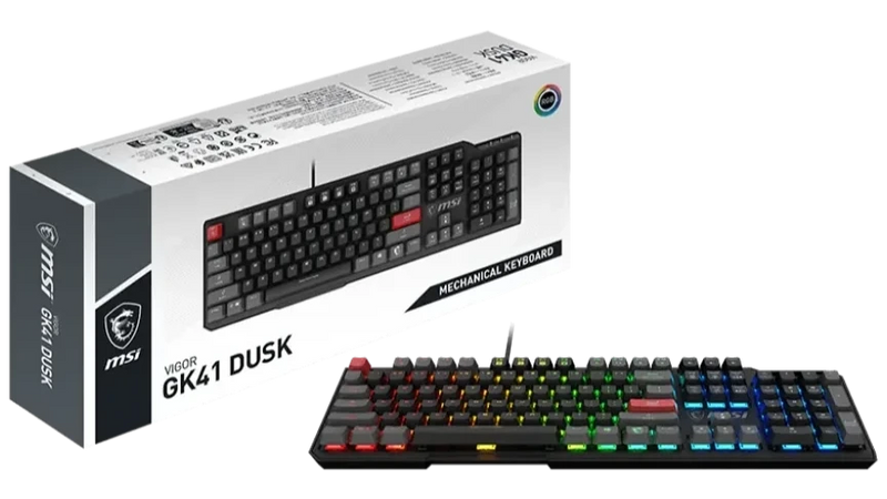 MSI VIGOR GK41 Dusk RGB 電競鍵盤 (凱華紅軸中文版) (KB-MGK40DK)