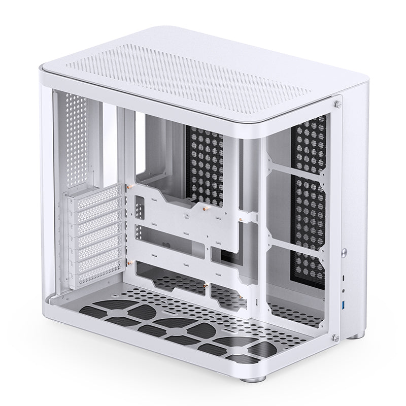 JONSBO TK-2 White White column-less side-transparent panoramic ATX Case 