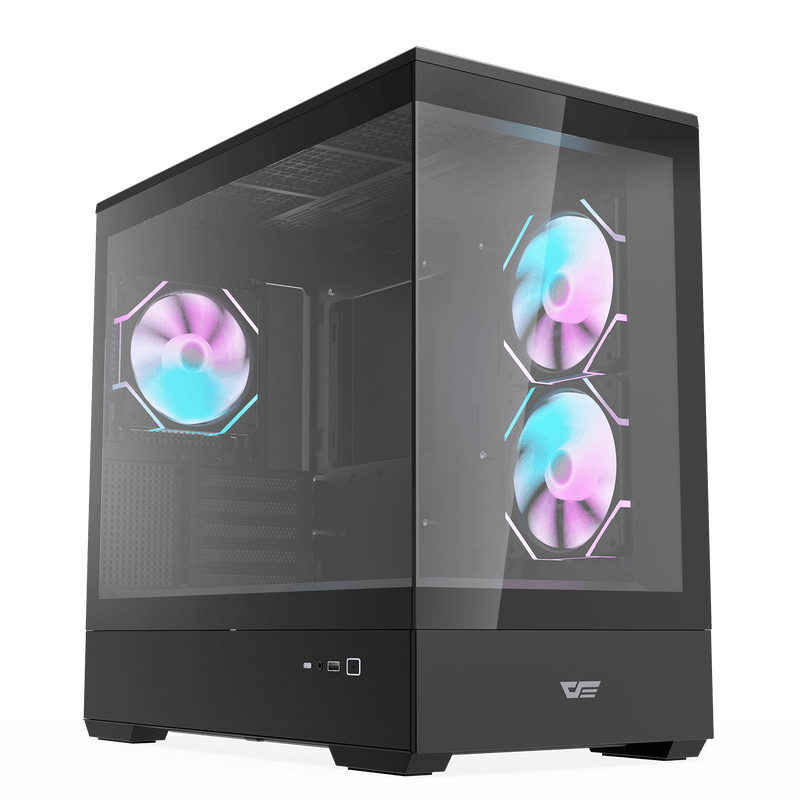 darkFlash MOTI 鏡之島 Black 黑色 Micro-ATX Case 附3把ARGB風扇 (CA-DMOTI3B)