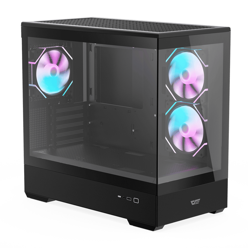 darkFlash MOTI 鏡之島 Black 黑色 Micro-ATX Case 附3把ARGB風扇 (CA-DMOTI3B)