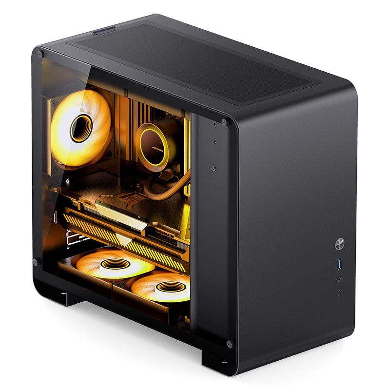 JONSBO U4 Mini Black 黑色 Tempered Glass Micro-ATX Case 支援背插式主機板