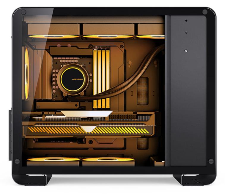 JONSBO U4 Mini Black 黑色 Tempered Glass Micro-ATX Case 支援背插式主機板