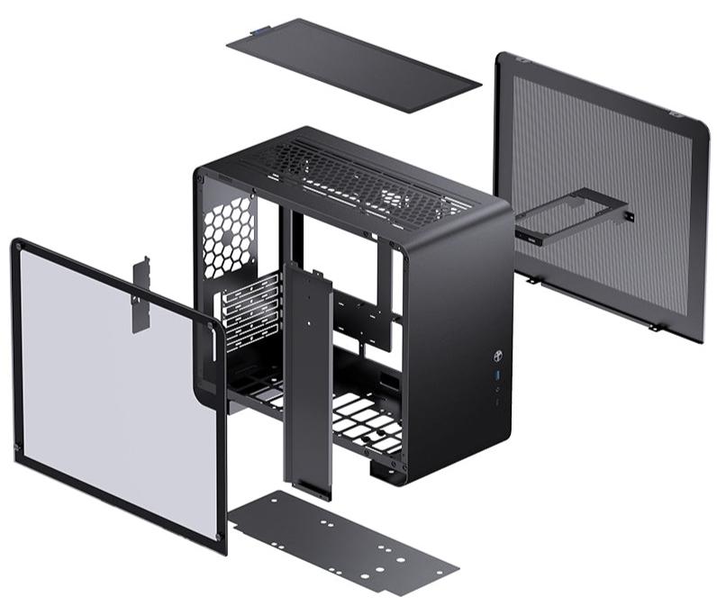 JONSBO U4 Mini Black 黑色 Tempered Glass Micro-ATX Case 支援背插式主機板