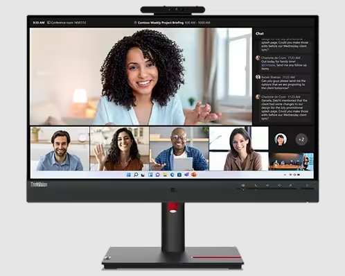 Lenovo ThinkVision T24mv-30 23.8" VoIP Borderless IPS Display - 63D7UAR3WW