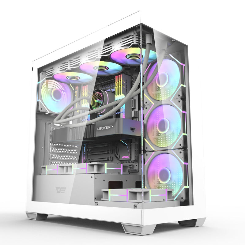 darkFlash DS900 White 白色 無中柱全景 ATX Case 不含風扇 (CA-DS900GW)