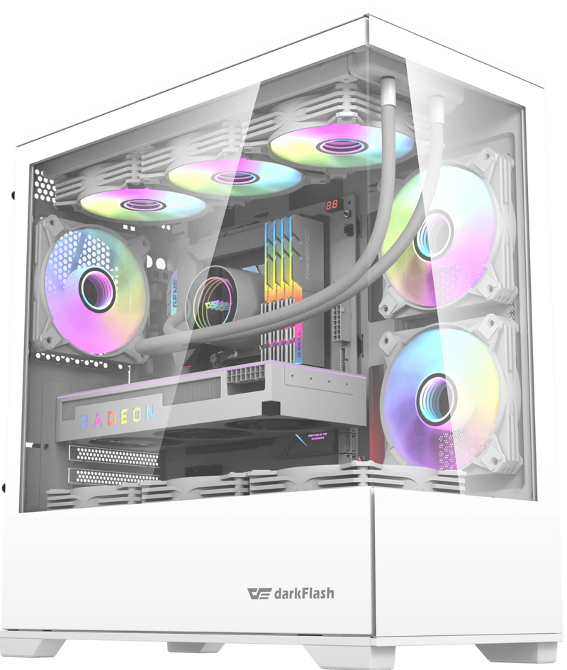 darkFlash DK415P White 白色 Micro-ATX Case 不含風扇 (CA-DK415PW)