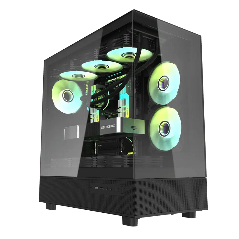 darkFlash DPX90 ATX Case Black 黑色 (附3把ARGB風扇) CA-DPX90B