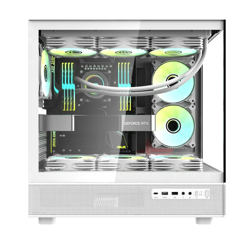 darkFlash DPX90 ATX Case White 白色 (附3把ARGB風扇) CA-DPX90W