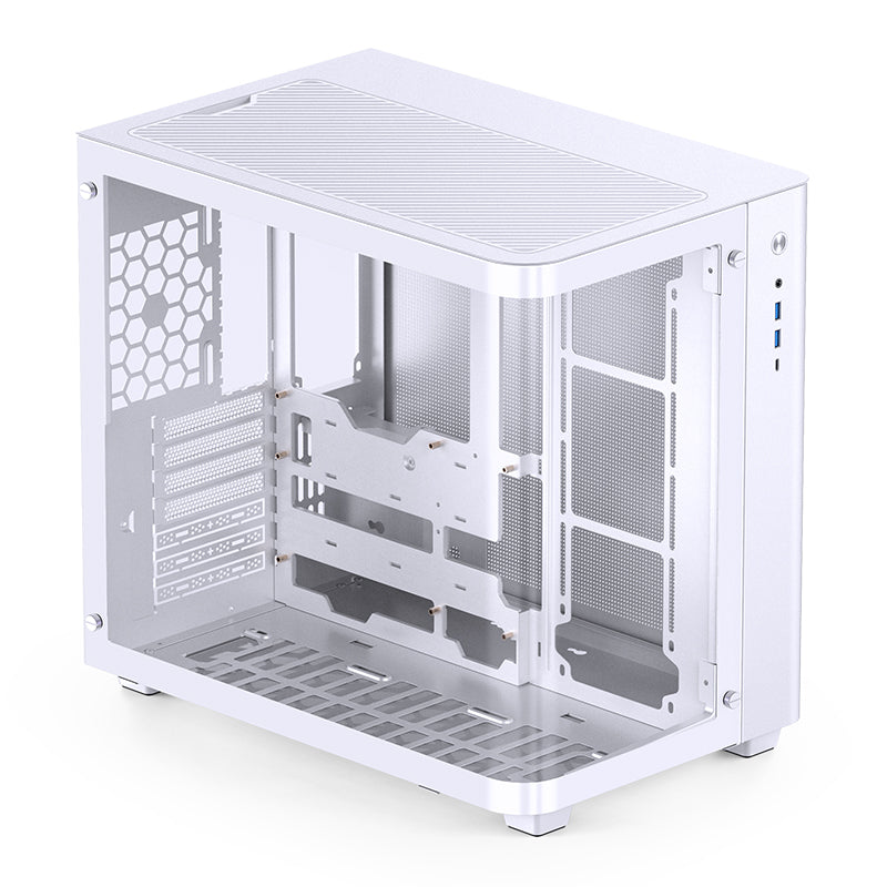 JONSBO TK-3 White white curved glass panoramic ATX Case supports back-plugged motherboards 