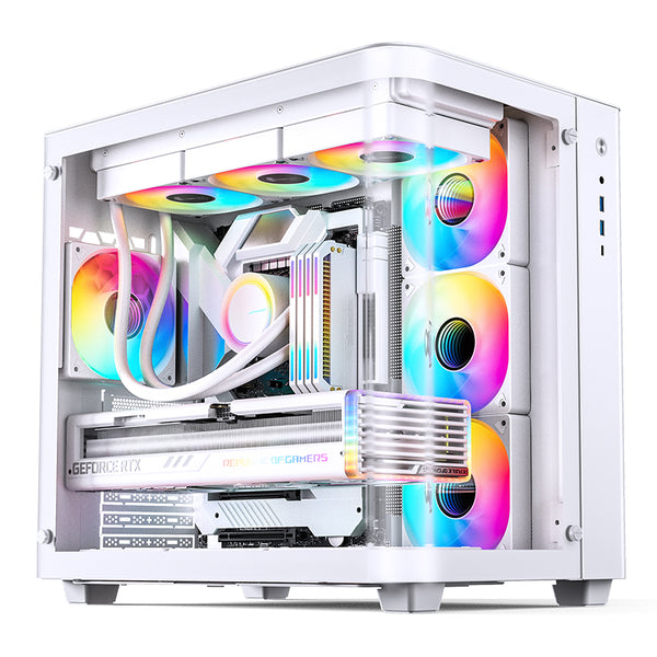 JONSBO TK-3 White 白色 曲面玻璃全景 ATX Case 支援背插式主機板