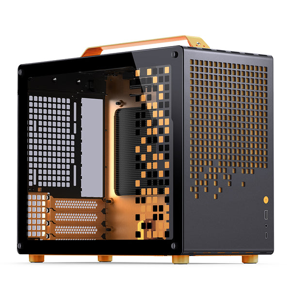 JONSPLUS Z20 Orange/Black Orange Black Micro-ATX Case