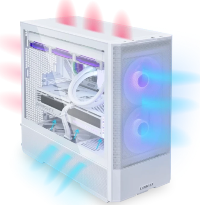 LIAN LI LANCOOL 207RW WHITE 白色 ARGB Tempered Glass ATX Case