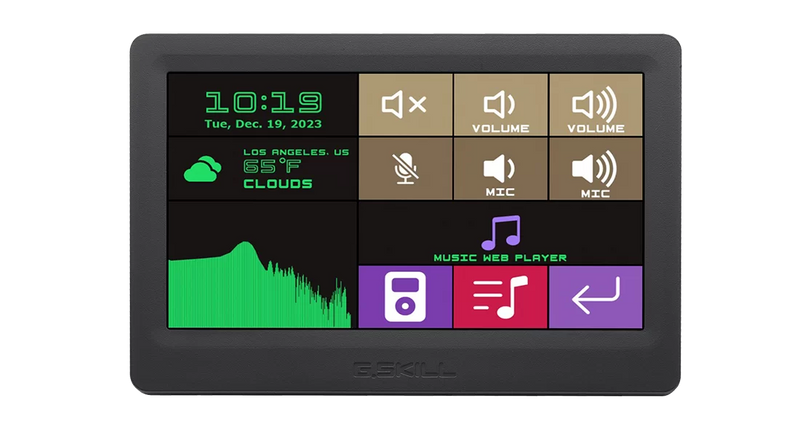 G.SKILL WigiDash 快捷觸控面板 Widget 小工具控制面板 7 吋觸控螢幕 USB 供電