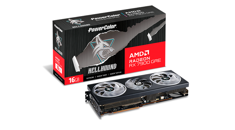 POWERCOLOR HELLHOUND AMD Radeon RX 7900 GRE 16GB GDDR6 RX7900GRE-HELLHOUND-16G-GDDR6 