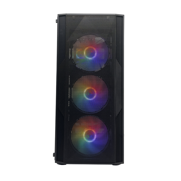 Ares Anubis Glass Side ATX Case Black (Rainbow LED FAN*4 included)