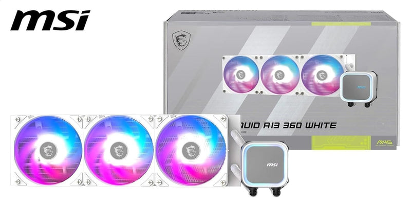 MSI MAG CORELIQUID A13 SERIES White ARGB 360mm Liquid CPU Cooler