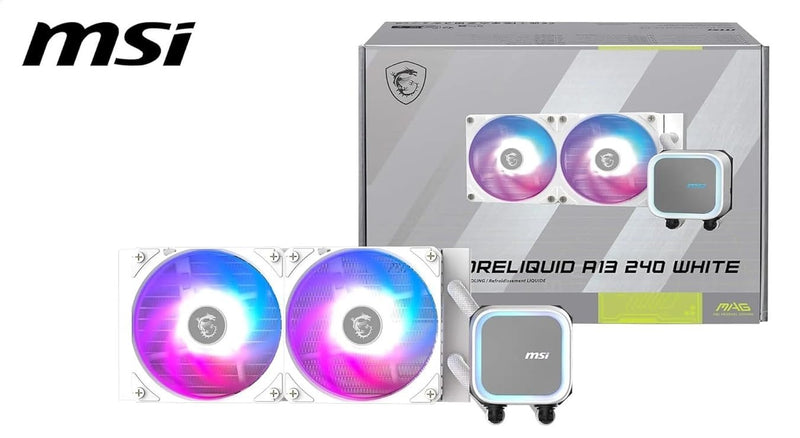 MSI MAG CORELIQUID A13 SERIES White ARGB 240mm Liquid CPU Cooler