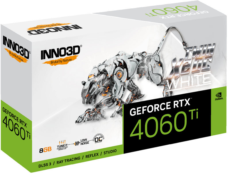 INNO3D GeForce RTX 4060 TWIN X2 White OC 8GB GDDR6 