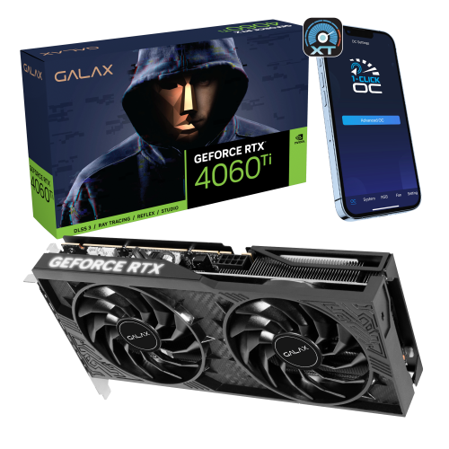 GALAX GeForce RTX 4060 Ti 1-Click OC 8GB GDDR6 