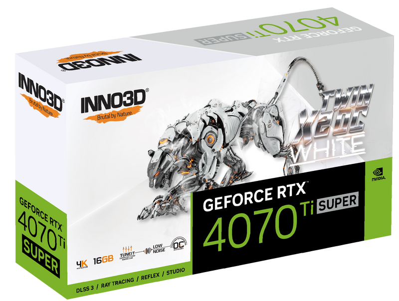 INNO3D GeForce RTX 4070 Ti Super TWIN X2 OC White 16GB GDDR6X 