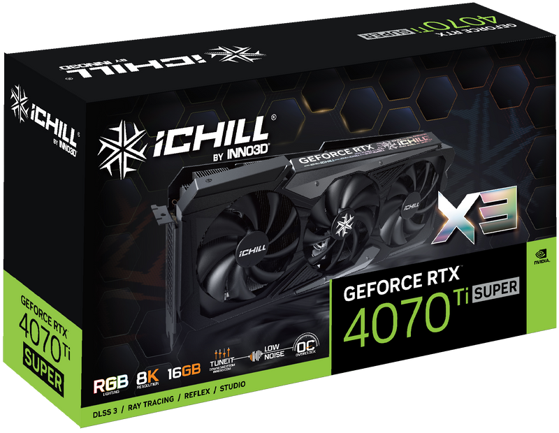 INNO3D GeForce RTX 4070 Ti Super ICHILL X3 16GB GDDR6X 