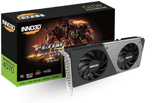 INNO3D GeForce RTX 4070 TWIN X2 12GB GDDR6 N40702-12D6-179063N