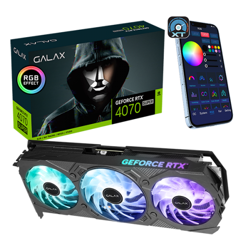 GALAX GeForce RTX™ 4070 SUPER EX Gamer Black 1-Click OC 12GB GDDR6X