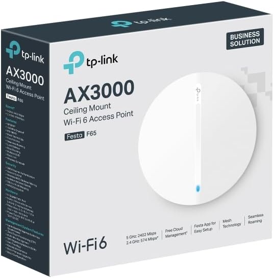 TP-Link Festa F65 AX3000 Ceiling Mount Dual-Band Wi-Fi 6 Access Point (TP-NE-FF65)