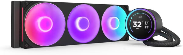 NZXT Kraken Elite 360 RGB with IPS LCD Display 360mm Liquid CPU Cooler RL-KR36E-B2