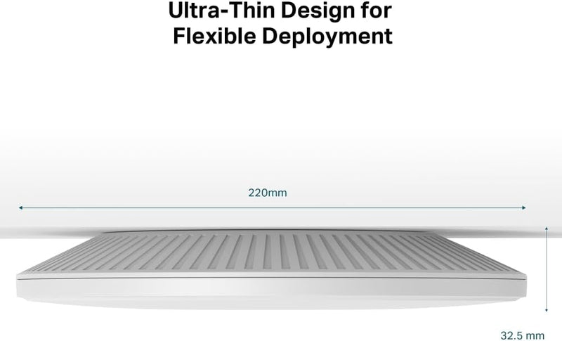 TP-Link EAP773 BE9300 Ceiling Mount Tri-Band Wi-Fi 7 Access Point with 320 MHz Bandwidth for Simultaneous Transmissions