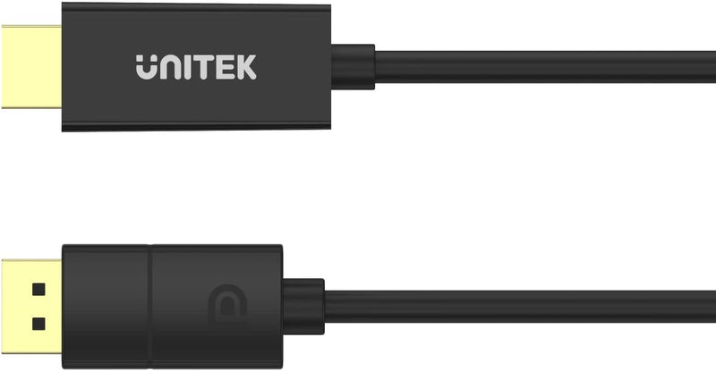 UNITEK V1608A 1.8M DisplayPort 轉 HDMI 轉接線 | 4K60Hz DP1.2 HDMI2.0 Ultra HD | HDCP2.2 可解密傳輸 Netflix DisneyPlus OOT 視頻 (785-2838)