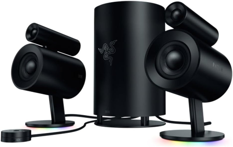 【RAZER 電競產品 – 十二月優惠】Razer Nommo Pro 2.1 Gaming Speakers (THX Certified 2.1 Virtual Surround Gaming Speakers) RZ05-02470100-R3W1