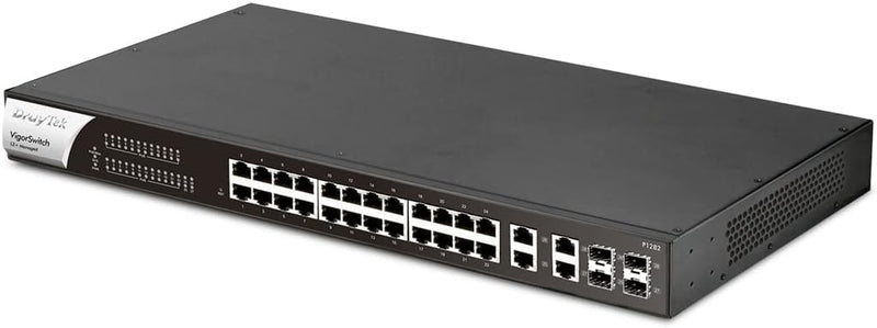 DrayTek Vigor-P1282 24-Port Web Smart Gigabit PoE Switch 