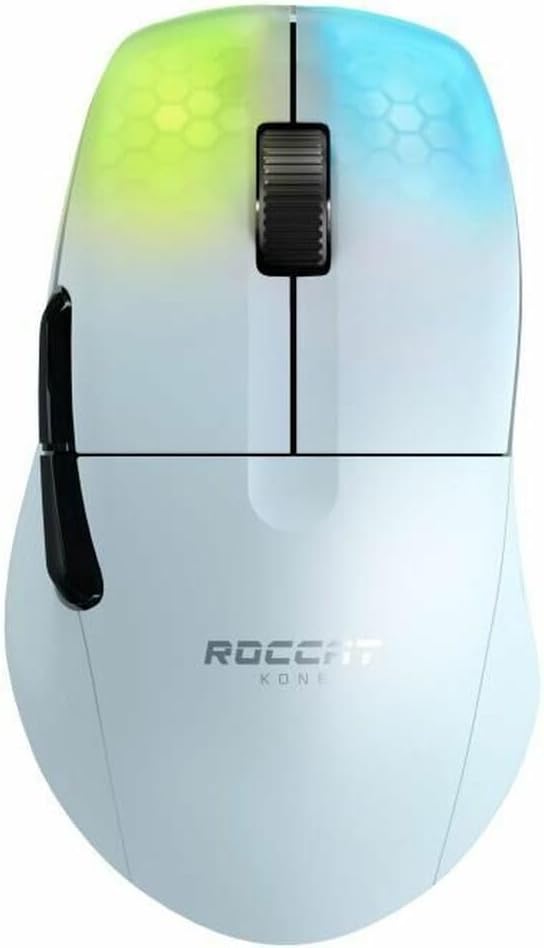 【ROCCAT 7月份夏日優惠】ROCCAT Kone Pro Air 75g 輕量化無線人體工學 RGB 電競滑鼠 - White 白色 (ME-RKOPAWH)