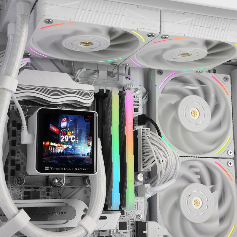 Thermalright Frozen Vision 240 WHITE 白色 ARGB w/2.88IPS Screen 240mm Liquid CPU Cooler