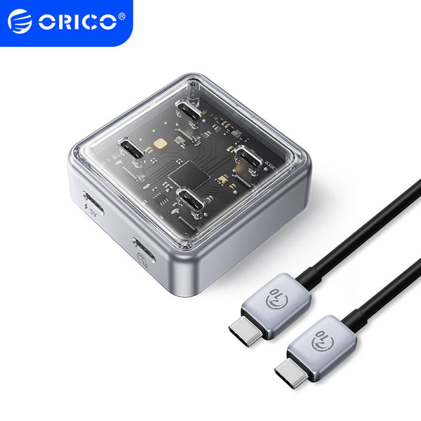 ORICO 4-Port Type-C Gen2 10Gbps Compact Zinc Alloy Hub XHJ4C-G2