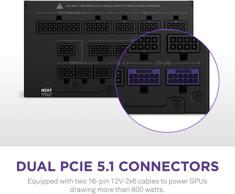 NZXT 1500W C1500 Platinum 80Plus Platinum ATX3.1 Full Modular Power Supply (PA-5P1BB-UK) 