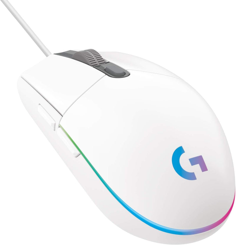 Logitech G203 Lightsync Gaming Mouse 6 鍵遊戲滑鼠 - White 白色 910-005791 原裝行貨