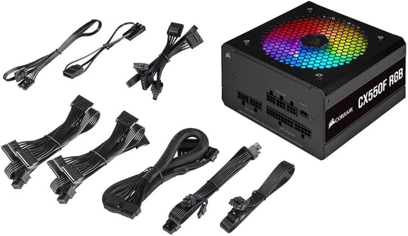 CORSAIR 550W CX550F-RGB Bronze Fully Modular RGB Power Supply (CP-9020216-UK)