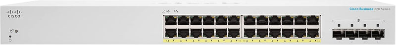 Cisco Business CBS220 24-Port Gigabit (195W PoE) L2 智能網絡交換器(三年保養) 香港行貨 (CBS220-24P-4G-UK/NE-2224P4G)