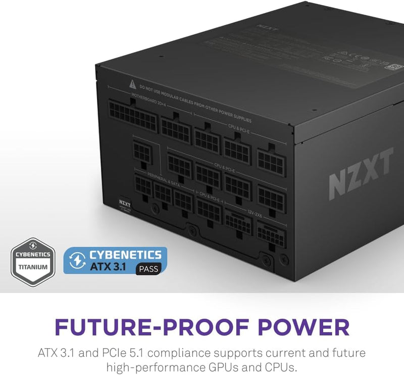 NZXT 1500W C1500 Platinum 80Plus Platinum ATX3.1 Full Modular Power Supply (PA-5P1BB-UK) 